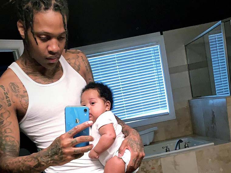 Lil Durk with his sixth son Willow